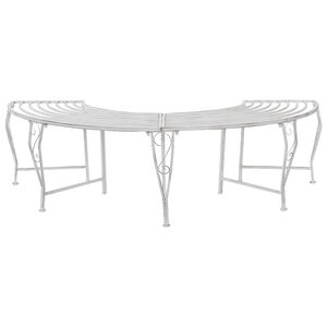vidaXL Stromov&aacute; lavička 4-Počet m&iacute;st 160 x 80 x 44 cm Ocel
