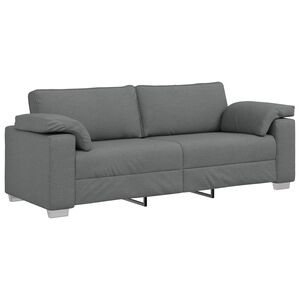 vidaXL 3-m&iacute;stn&eacute; sofa Tmavě &scaron;ed&aacute; 220 cm textil