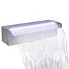 vidaXL Obd&eacute;ln&iacute;kov&aacute; baz&eacute;nov&aacute; font&aacute;na s LED nerezov&aacute; ocel 30 cm