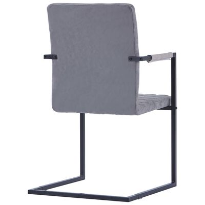 vidaXL Konzolové jídelní židle 4 ks tmavě šedé umělá kůže