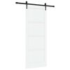 vidaXL Posuvn&eacute; dveře ORKDAL 83 x 211 cm Kompozitn&iacute; dřevo B&iacute;l&aacute; a čern&aacute;