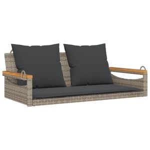vidaXL Houpac&iacute; lavice s podu&scaron;kami &scaron;ed&aacute; 109 x 62 x 40 cm polyratan