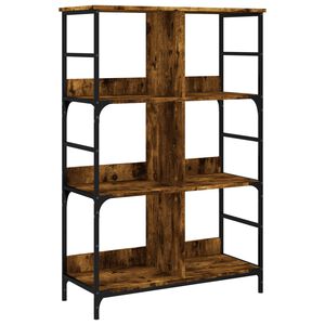 vidaXL Knihovna kouřov&yacute; dub 78,5 x 33 x 117,5 cm kompozitn&iacute; dřevo