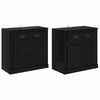 vidaXL Konzole 2 ks Čern&yacute; dub 70 x 35,5 x 67,5 cm Kompozitn&iacute; dřevo