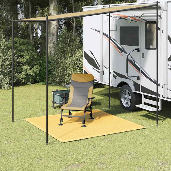 vidaXL Koberec do stanu b&eacute;žov&yacute; 250 x 250 cm HDPE