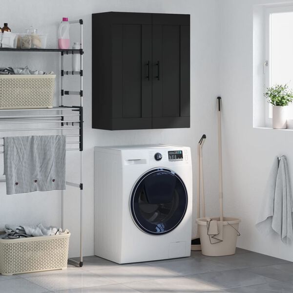 vidaXL N&aacute;stěnn&aacute; skř&iacute;ňka čern&aacute; 69,5 x 34 x 90 cm kompozitn&iacute; dřevo