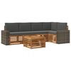 vidaXL Rohov&aacute; sofa sada s pol&scaron;t&aacute;řem 6 pcs Přirozen&aacute; a Anthracitov&aacute;
