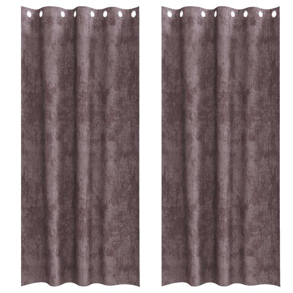 vidaXL Sametov&eacute; z&aacute;věsy se z&aacute;clonami 2 pcs Hněd&aacute; 225 x 140 cm samet