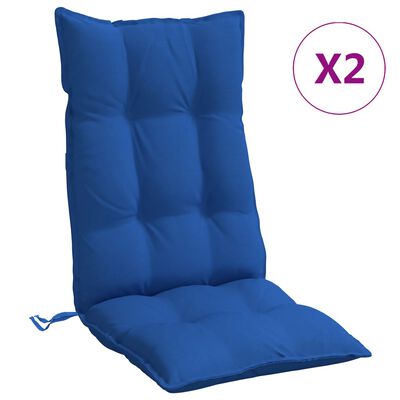vidaXL Podušky na židli vysoké opěradlo 2 ks královsky modré oxford