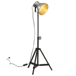 vidaXL Stojac&iacute; lampa 25 W vintage stř&iacute;brn&aacute; 35 x 35 x 65/95 cm E27