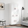 vidaXL Skříň highboard bílá 69,5 x 34 x 180 cm kompozitní dřevo