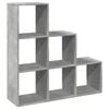 vidaXL Knihovna/děl&iacute;c&iacute; stěna 3patrov&aacute; betonově &scaron;ed&aacute; 99x29x99 cm
