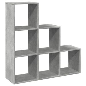 vidaXL Knihovna/děl&iacute;c&iacute; stěna 3patrov&aacute; betonově &scaron;ed&aacute; 99x29x99 cm