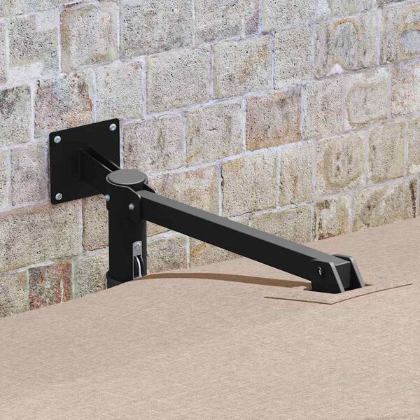 vidaXL Zahradní slunečník Světlobéžová a černá 248.5 x 247.5 x 160 cm