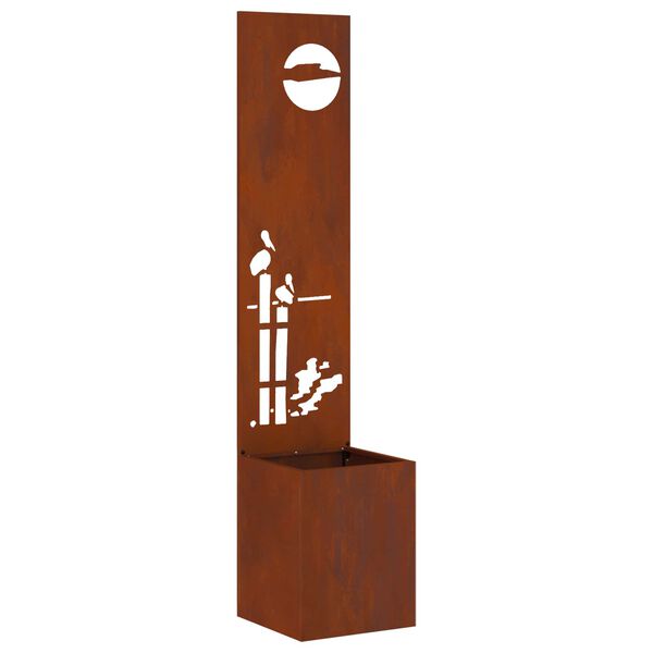 vidaXL Soukrom&iacute; na zahradě Rezav&aacute; 32 x 140 cm Povětrnostně odoln&aacute; ocel