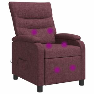 vidaXL Mas&aacute;žn&iacute; polohovac&iacute; křeslo Fialov&aacute; Textil