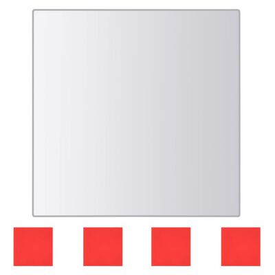 vidaXL Zrcadlové dlaždice, 24 ks, čtvercové, sklo