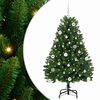 vidaXL Uměl&yacute; v&aacute;nočn&iacute; stromeček 150 cm 150 LED Tepl&aacute; b&iacute;l&aacute; PVC a ocel