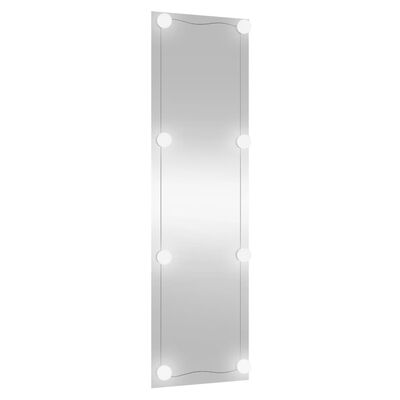 vidaXL Nástěnné zrcadlo s LED osvětlením 30 x 100 cm sklo obdélníkové