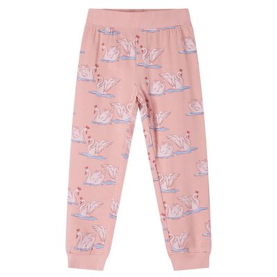 Dětské pyžamo s dlouhým rukávem světle růžové 140