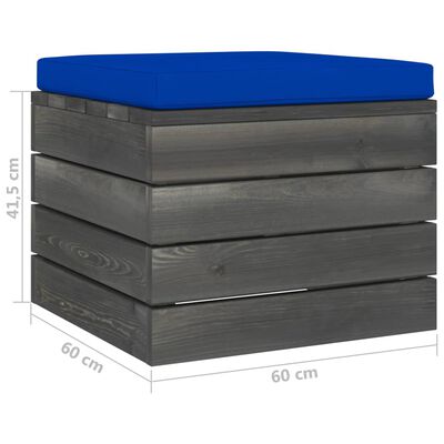 vidaXL Zahradní taburety z palet 2 ks + podušky masivní borové dřevo