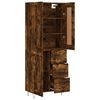 vidaXL Skř&iacute;ň highboard kouřov&yacute; dub 69,5 x 34 x 180 cm kompozitn&iacute; dřevo