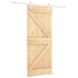 vidaXL Posuvn&eacute; dveře Př&iacute;rodn&iacute; a b&iacute;l&aacute; 80 x 210 cm