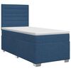 vidaXL Postel boxspring s matrac&iacute; s čelo Modr&aacute; 90 x 190 cm Textil