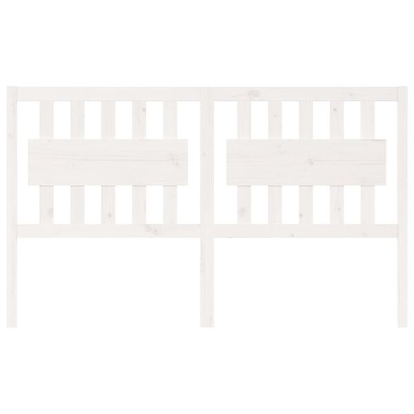 vidaXL Čelo postele bílé 165,5 x 4 x 100 cm masivní borovice
