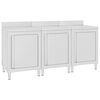 vidaXL Gastro pracovn&iacute; stůl se skř&iacute;ňkou 180 x 60 x 96 cm nerezov&aacute; ocel