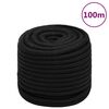 vidaXL Pracovn&iacute; lano čern&eacute; 18 mm 100 m polyester