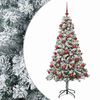 vidaXL Uměl&yacute; v&aacute;nočn&iacute; stromek s baňkami 120 cm 150 LED Tepl&aacute; b&iacute;l&aacute;