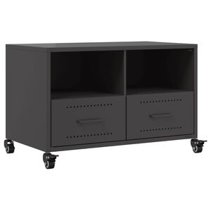 vidaXL TV skř&iacute;ňka čern&aacute; 68 x 39 x 43,5 cm ocel