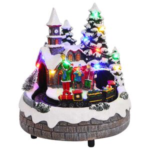 vidaXL V&aacute;nočn&iacute; dekorace na stůl 16 x 16 x 19 cm Pryskyřice V&iacute;cebarevn&yacute;