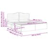 vidaXL R&aacute;m postele s čelo Beton 200 x 200 cm Masivn&iacute; borov&eacute; dřevo