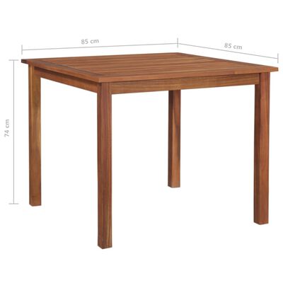 vidaXL Zahradní stůl 85 x 85 x 74 cm masivní akáciové dřevo