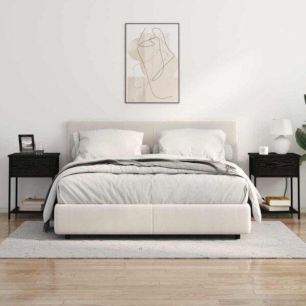 vidaXL Nočn&iacute; skř&iacute;ňka Čern&yacute; dub 42 x 41 x 56 cm kompozitn&iacute; dřevo