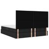 vidaXL Postel s &uacute;ložn&yacute;m prostorem a matrac&iacute; s čelo Čern&aacute; 160 x 200 cm