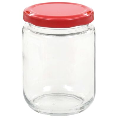 vidaXL Zavařovací sklenice s červenými víčky 48 ks 230 ml