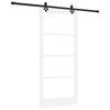 vidaXL Posuvn&eacute; dveře B&iacute;l&aacute; 93 x 202 cm Masivn&iacute; borov&eacute; dřevo a sklo