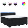 vidaXL Box spring postel s matrac&iacute; čern&aacute; 200x200 cm samet