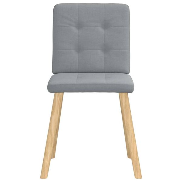 vidaXL Jídelní židle 4 ks světle šedé textil