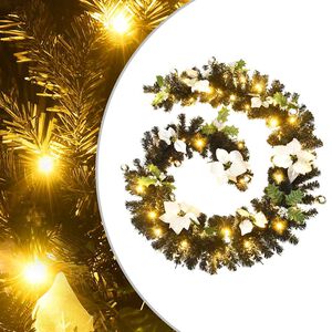 vidaXL V&aacute;nočn&iacute; girlanda s LED diodami čern&aacute; 2,7 m PVC