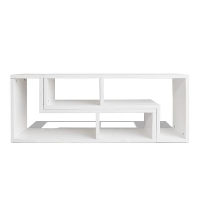 vidaXL TV stolek ve tvaru dvojitého L bílý
