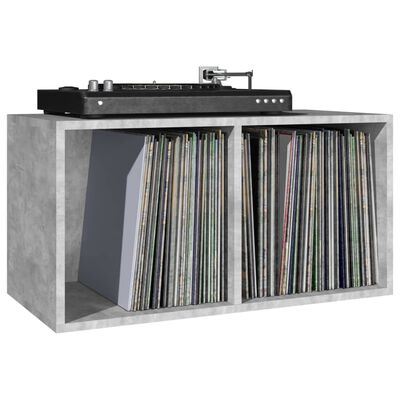 vidaXL Úložný box na LP desky betonově šedý 71 x 34 x 36 cm kompozit