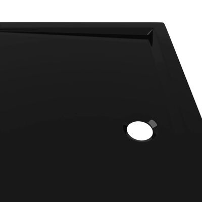 vidaXL Obdélníková sprchová vanička ABS černá 80 x 110 cm
