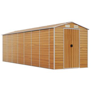 vidaXL Zahradn&iacute; kůlna světle hněd&aacute; 191 x 640 x 198 cm pozinkovan&aacute; ocel
