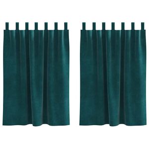 vidaXL Zatemňovac&iacute; z&aacute;věsy 2 pcs Tmavě zelen&aacute; 140 x 140 cm samet