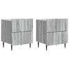 vidaXL Nočn&iacute; skř&iacute;ňka se z&aacute;suvkou 2 pcs &Scaron;ed&aacute; sonoma 43 x 34,5 x 49,5 cm
