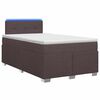 vidaXL Box spring postel s matrac&iacute; a LED Tmavě hněd&aacute; 120 x 200 cm